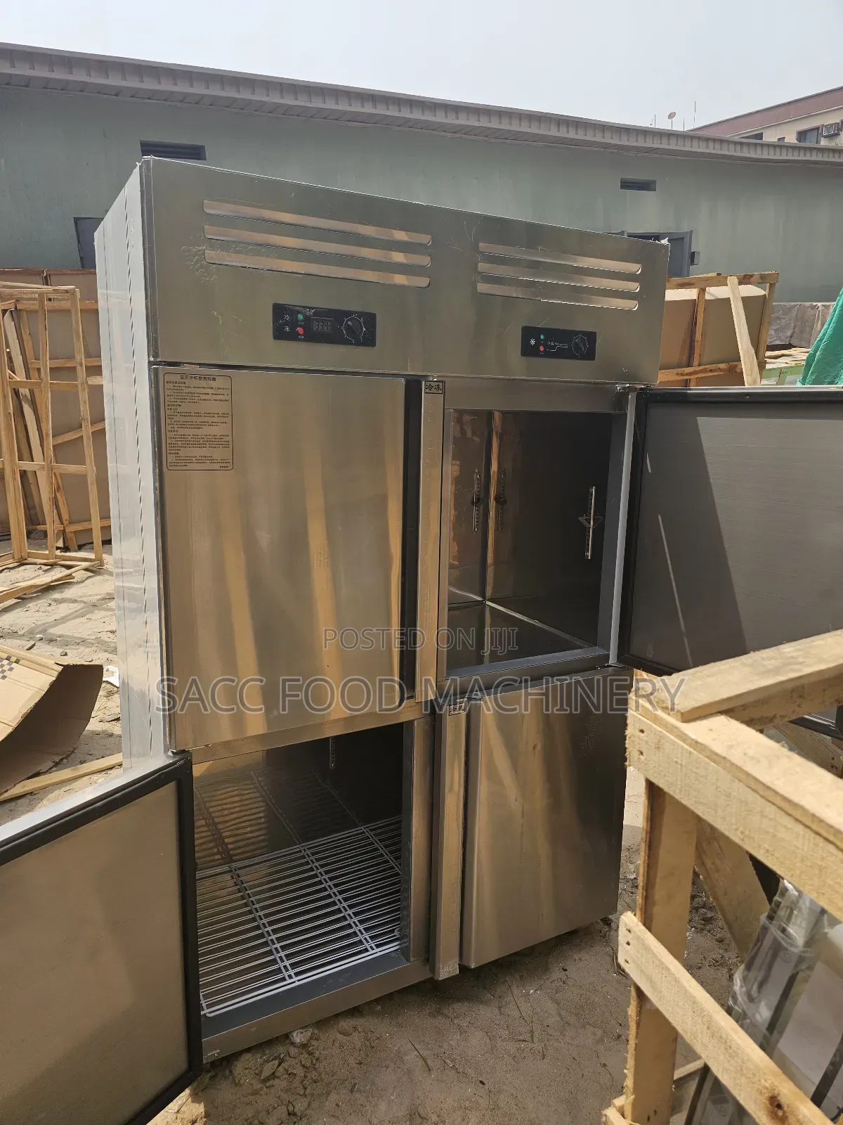Industrial Stainless 4 Doors Fridge And Freezer