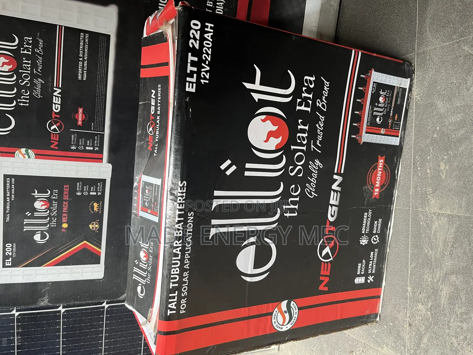 Elliot Tubular Battery 220ah