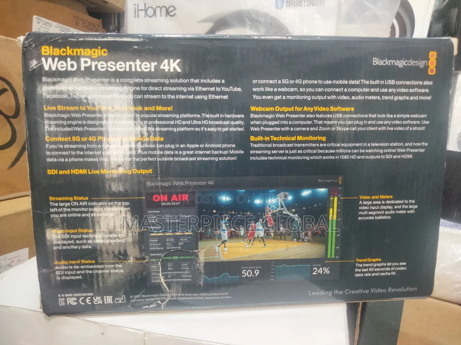 Blackmagic Web Presenter Stream Any 12g-sdi Video Source