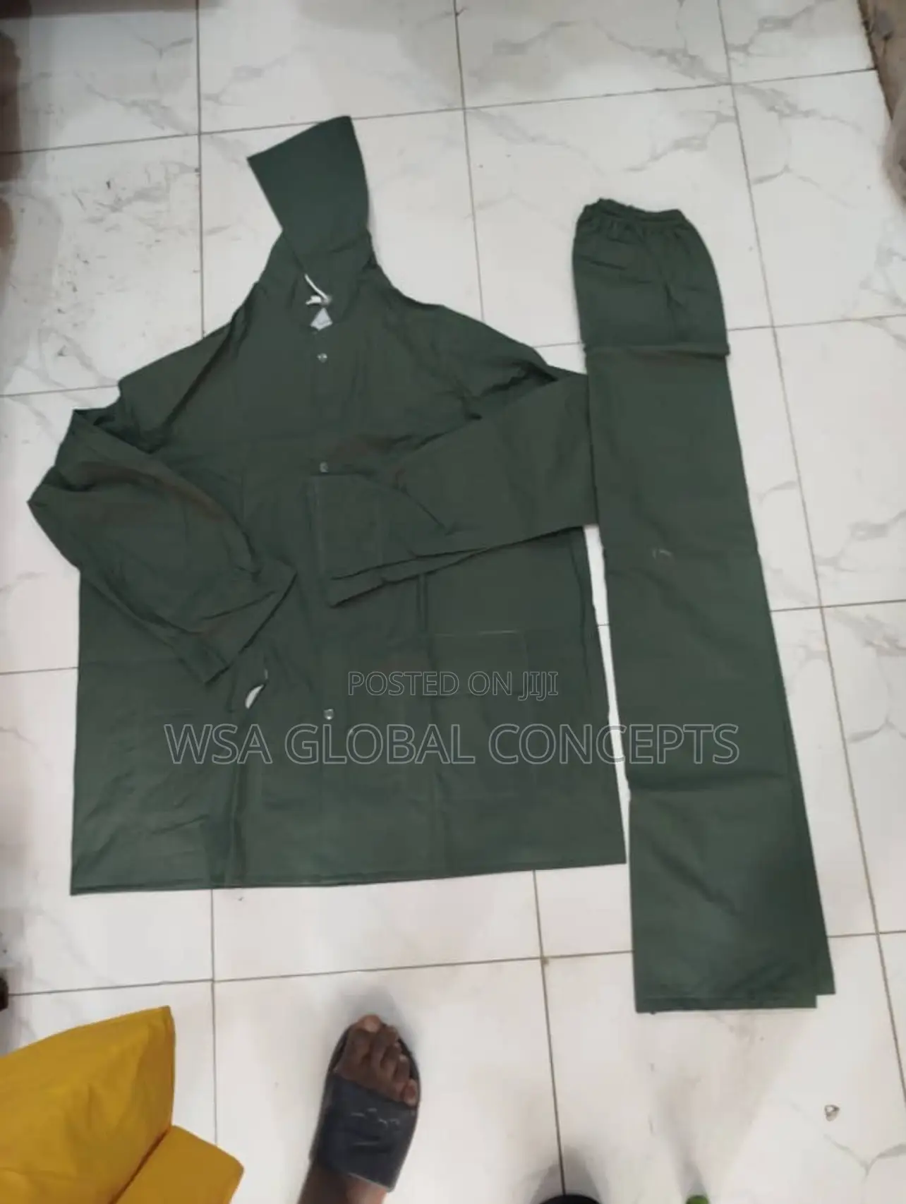 Green Up&Down Pvc Raincoat