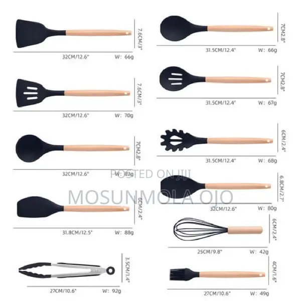 19pcs Silicone Kitchen Utensils Set