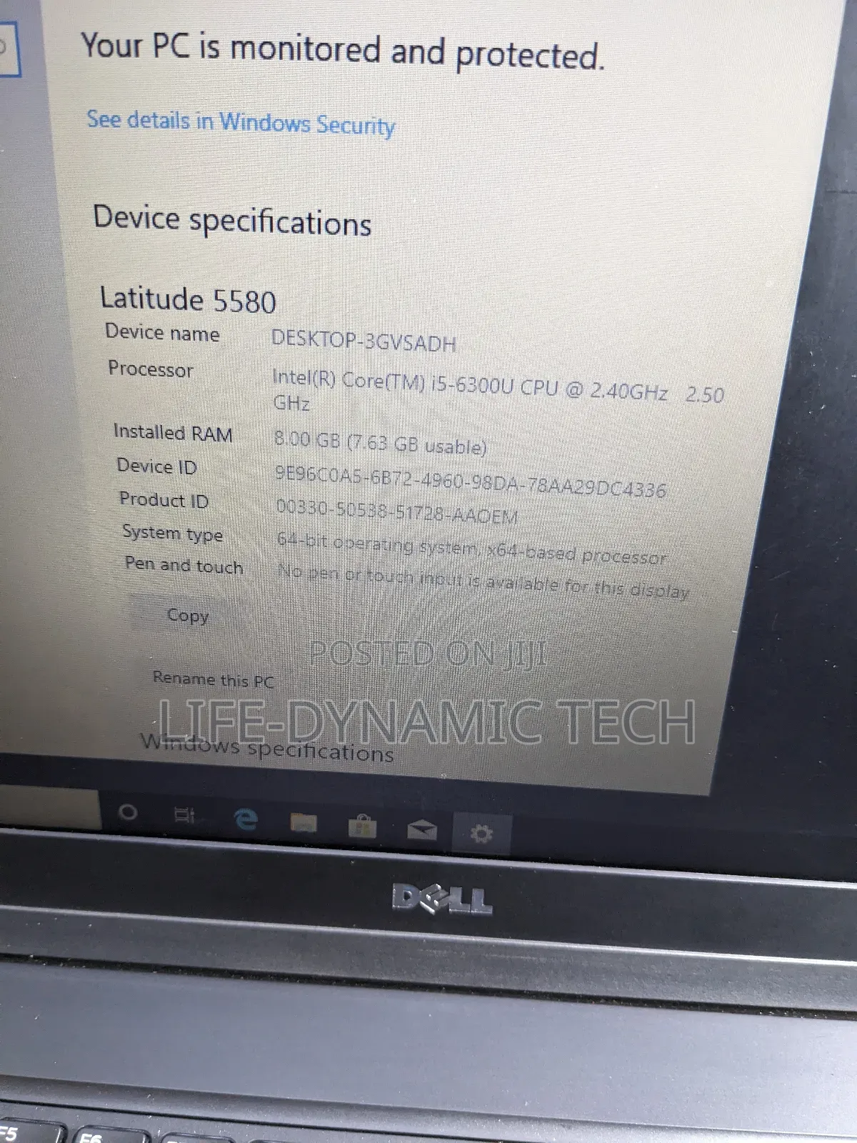 Laptop Dell Latitude 5580 8GB Intel Core I5 SSD 256GB