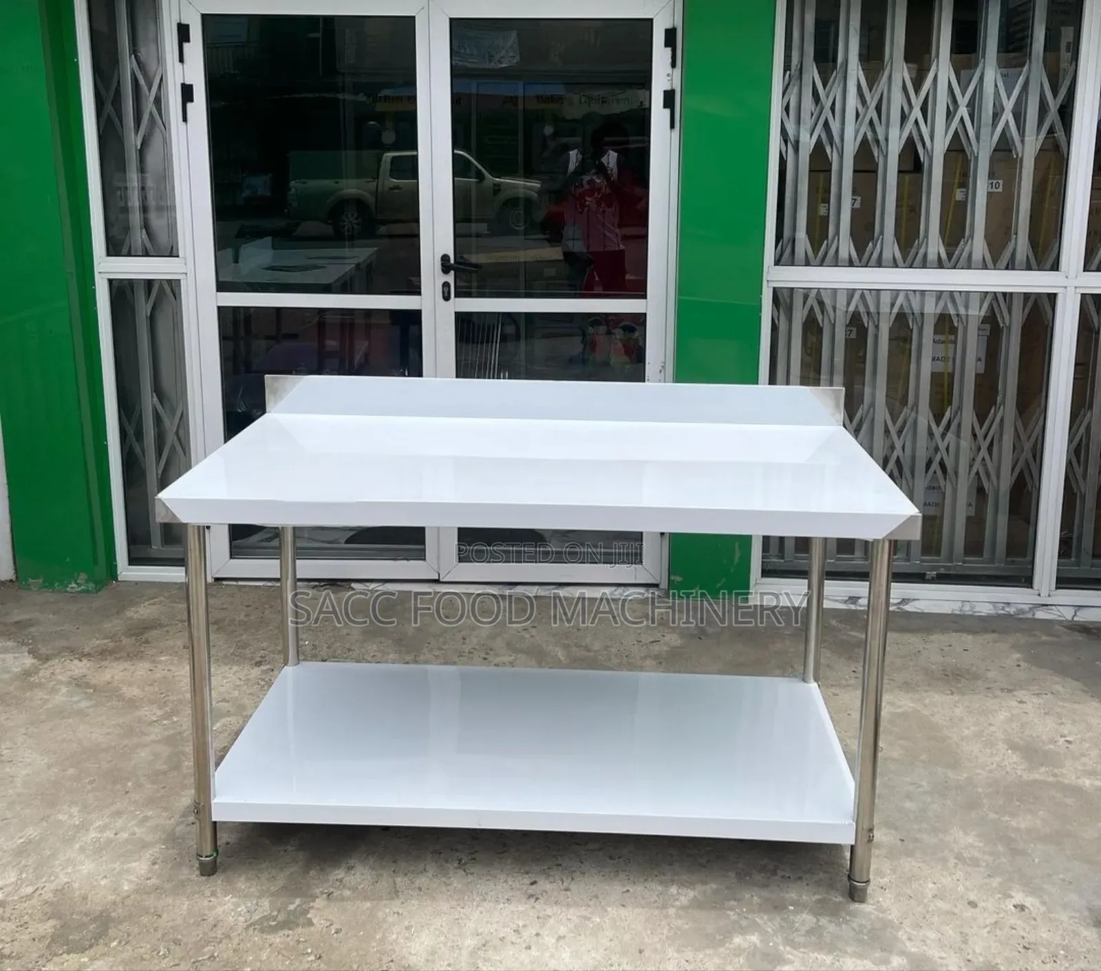 5ft Stainless Steel Working Table With Backsplash(Width 80cm