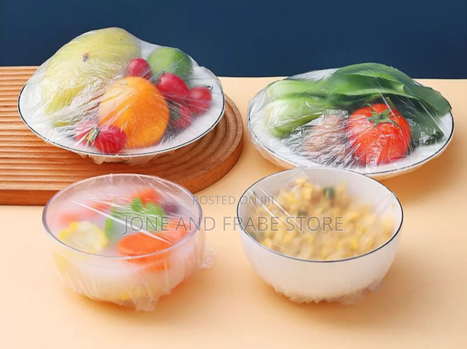 Disposable Plastic Elastic Food Cover- 100pcs