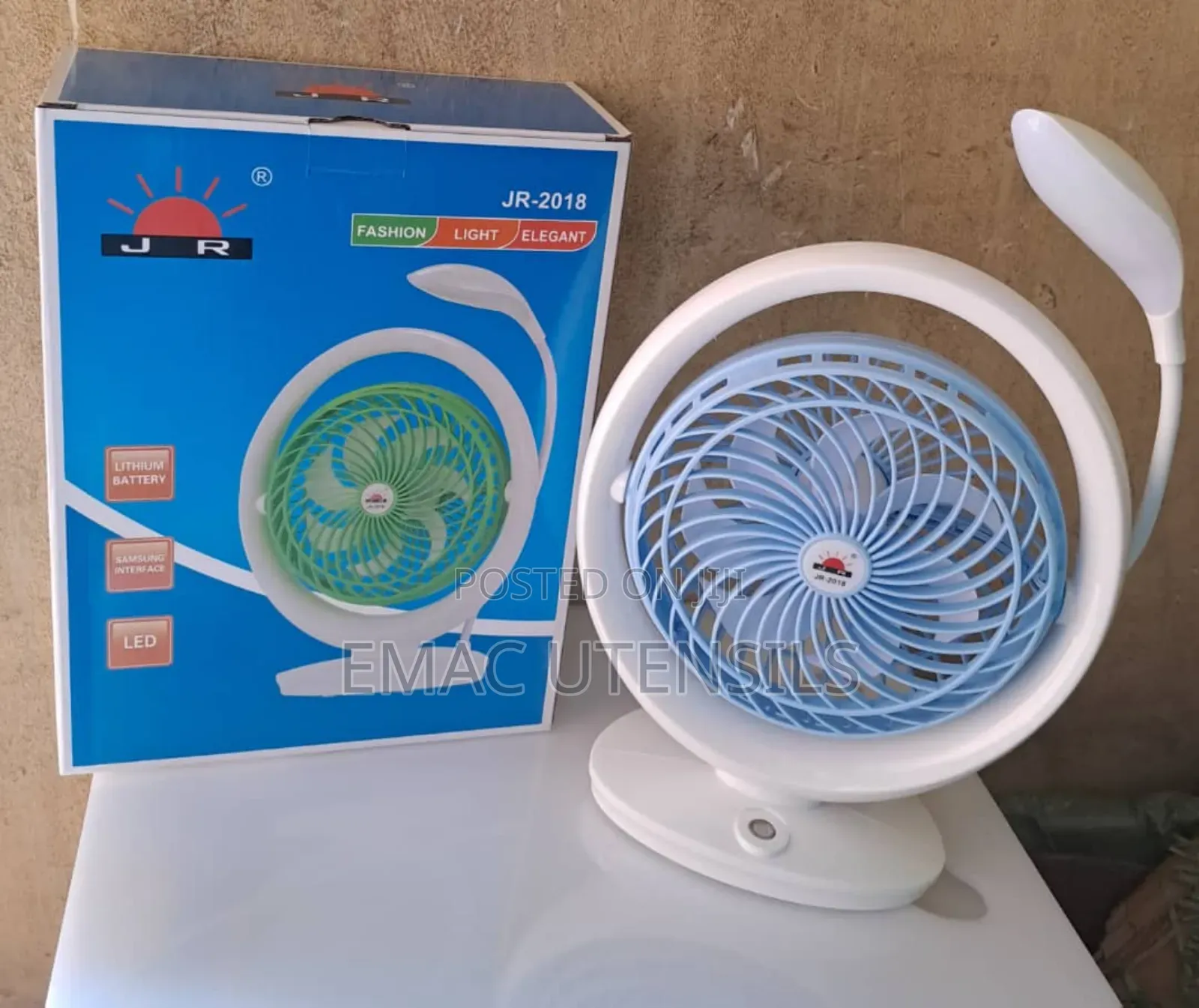 Jr Rechargeable Fan With Led Li