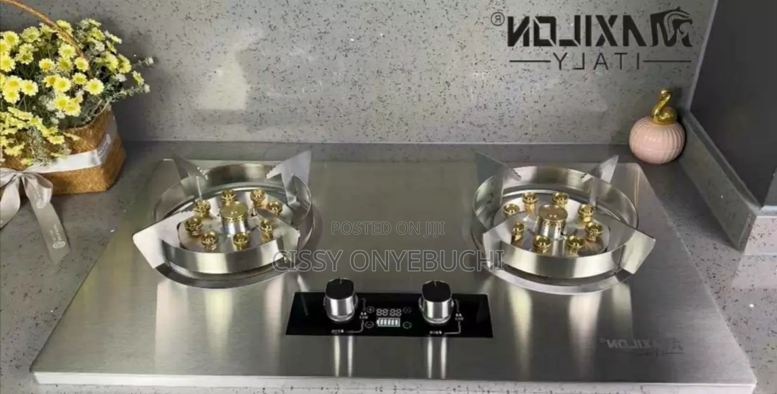 Gas Cooker Plate Silver And Gold