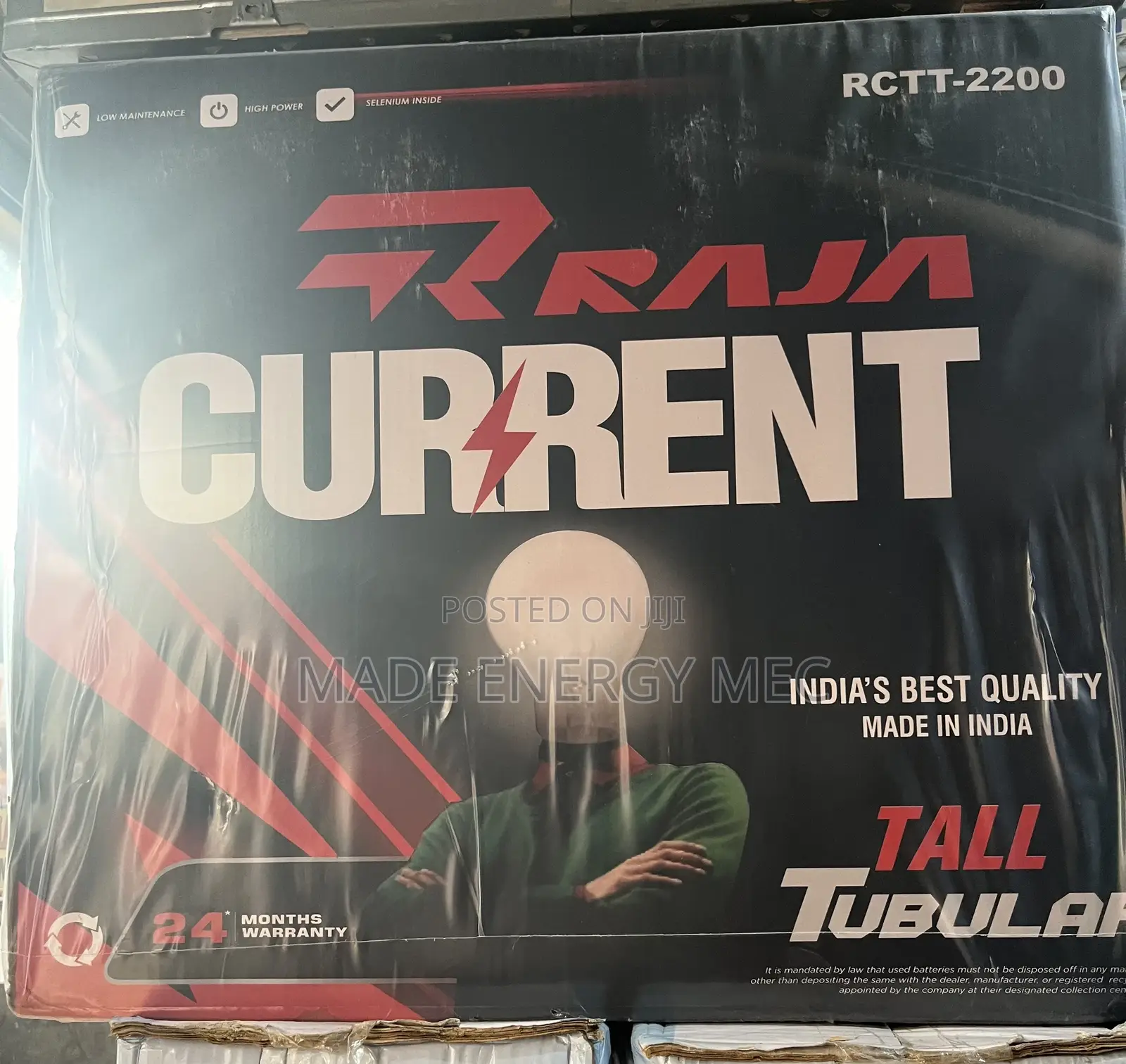 Raja Current Tubular Battery 220 Ah