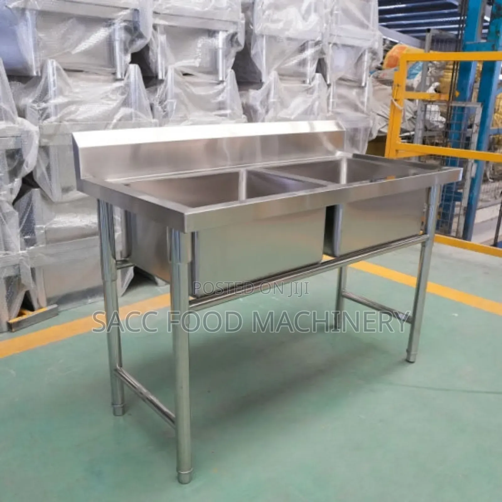 Commercial Stainless Steel Double Bowl Sink