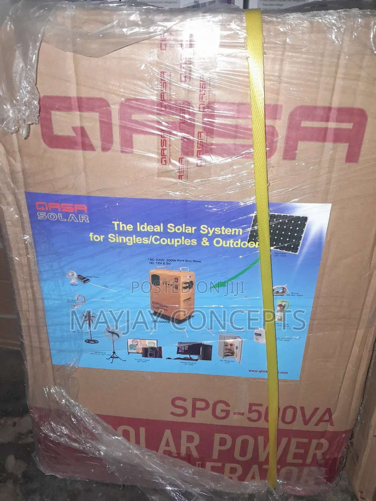 Qasa 300WATTS Solar Power Generator+Panel for TV,LAPTOP,BLENDER
