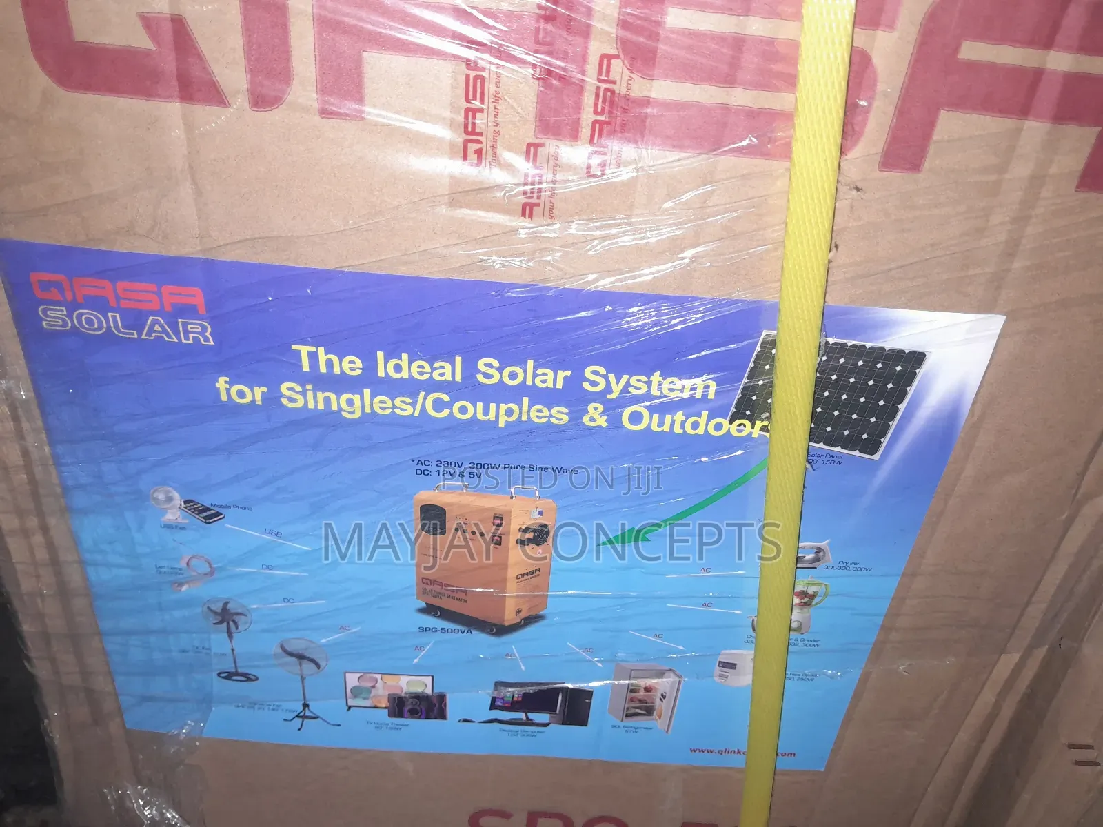 Qasa 300WATTS Solar Power Generator+Panel for TV,LAPTOP,BLENDER