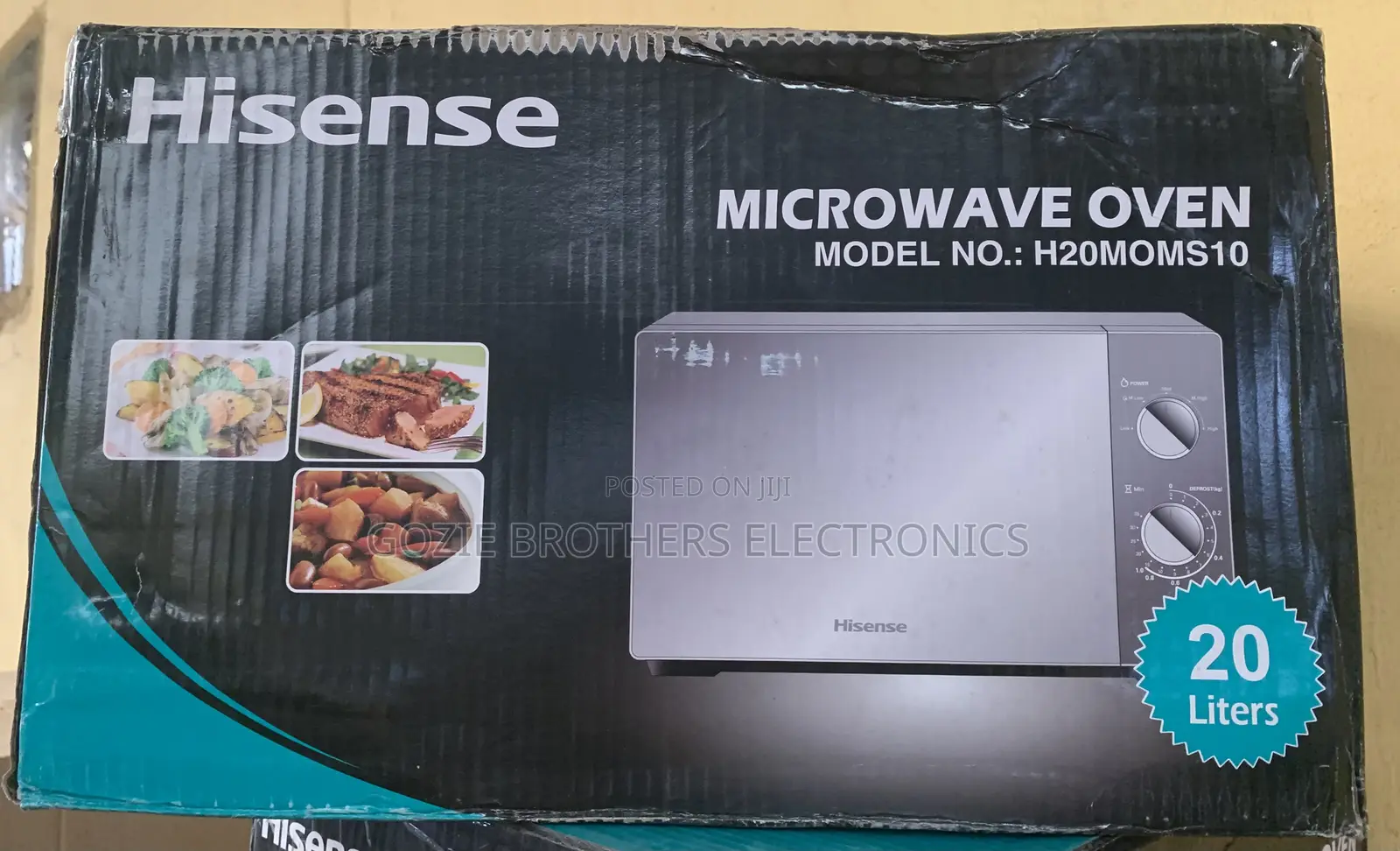 Hisense Microwave Oven Silver Color With Knob Control(20lite