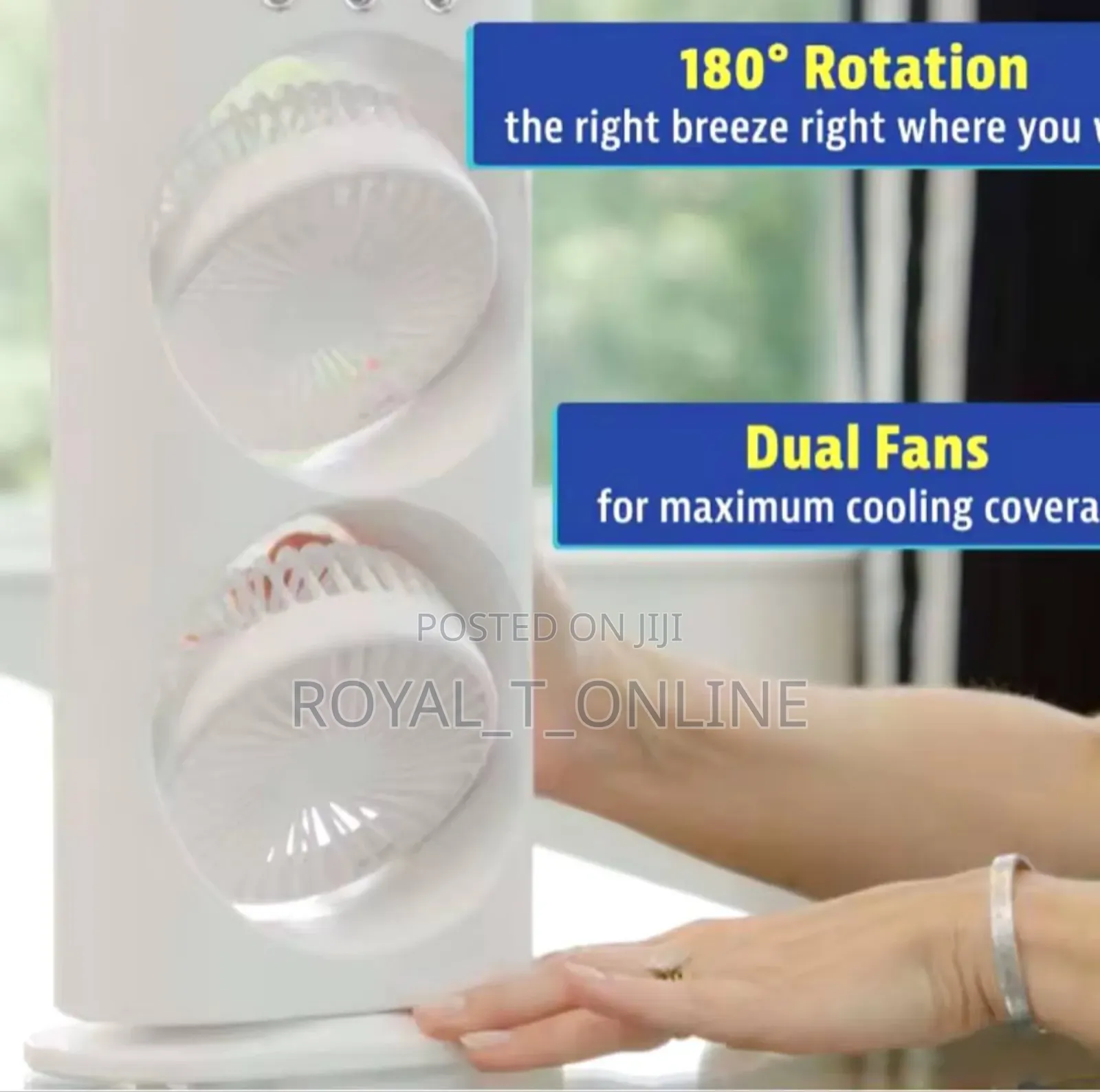 Rechargeable Fan in Abuja. Double Head Fan With Humidifier Abuja.