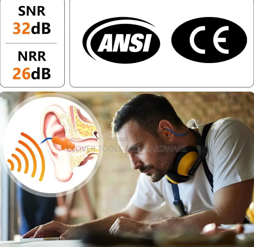 Corded Reusable Earplugs For Hearing Protection, Noise Etc