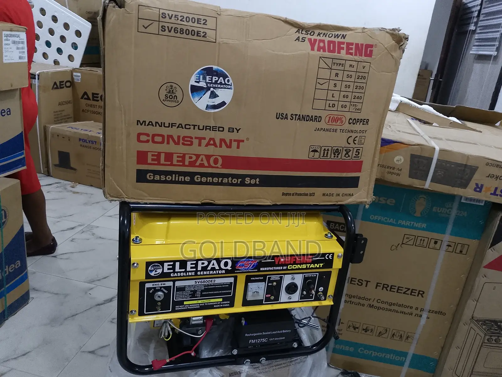 Elepaq Constant Appliance Running Smoothly Generator Sv6800