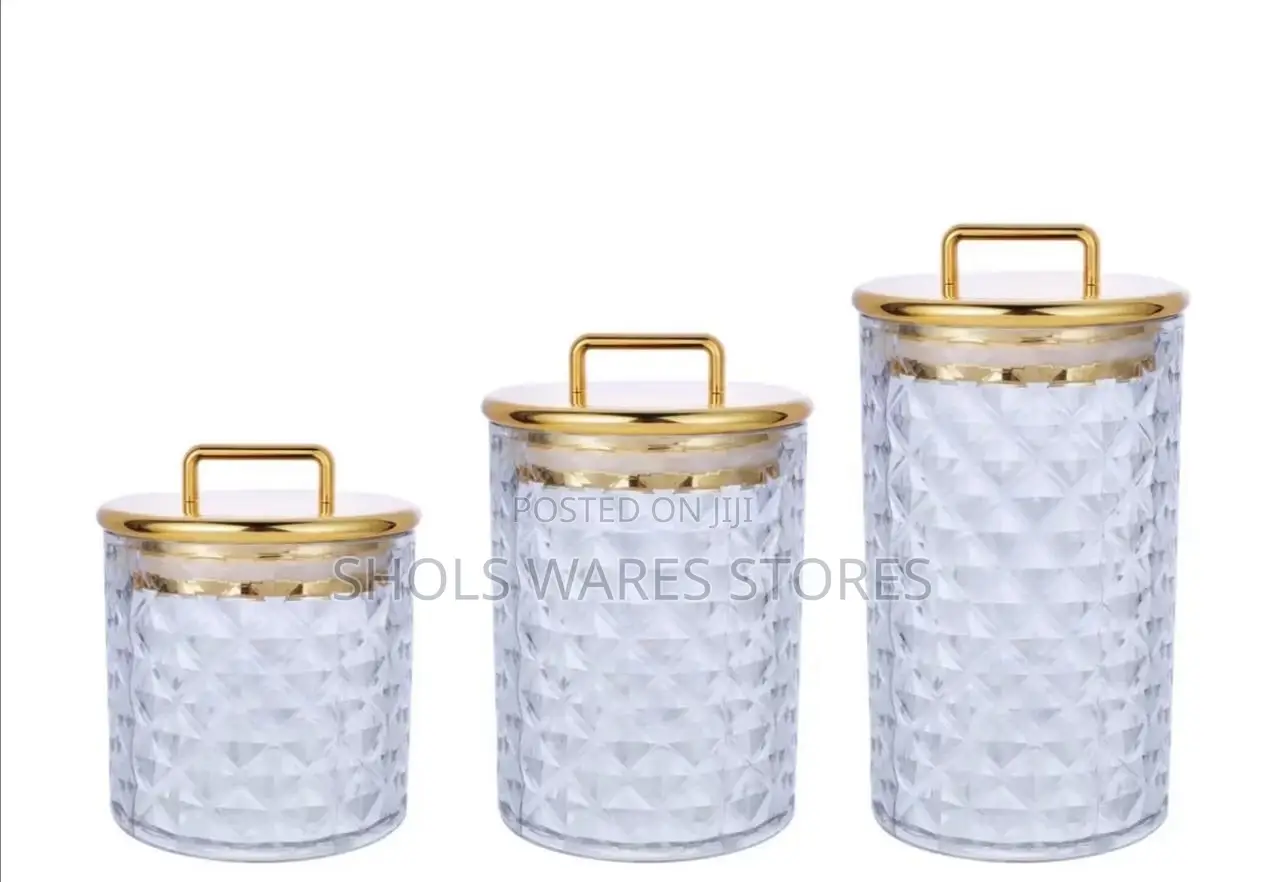 Gold-plated Candy Storage Jar With Lid