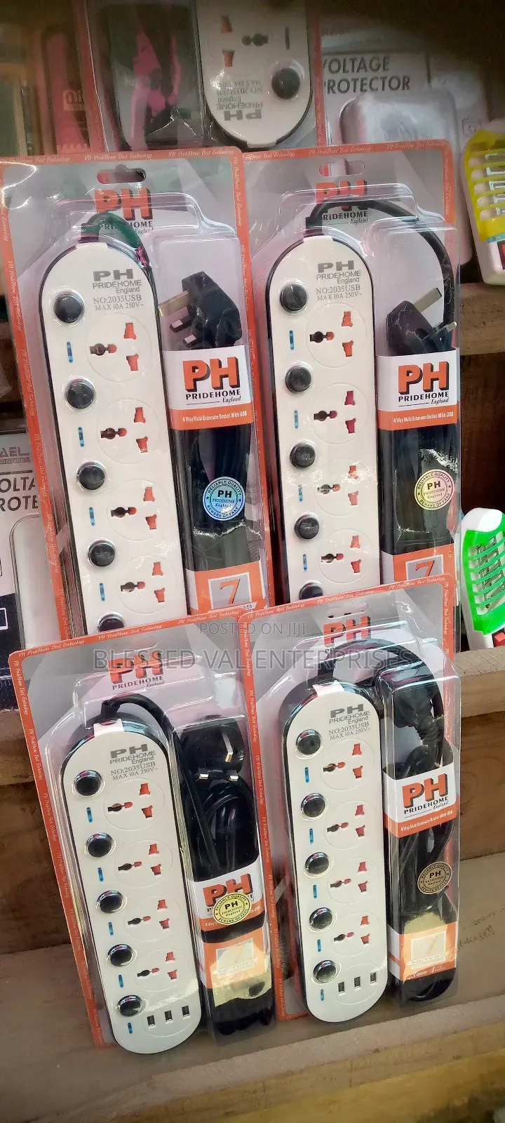 PH 4 Way MUITI Extension Socket With 3 USB