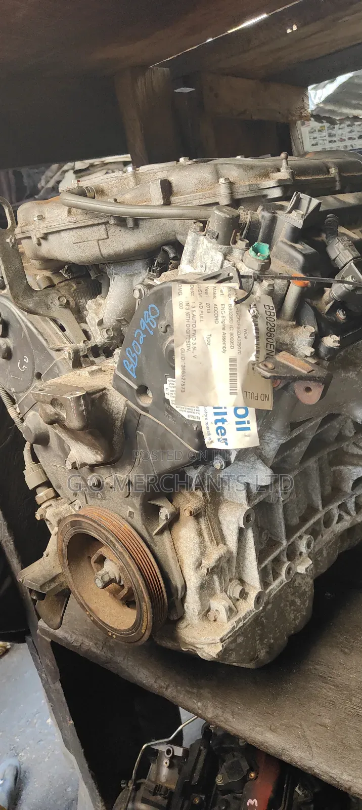 2013-2016 Honda Accord, Crosstour V6 J35Y1 Direct Japan Engi