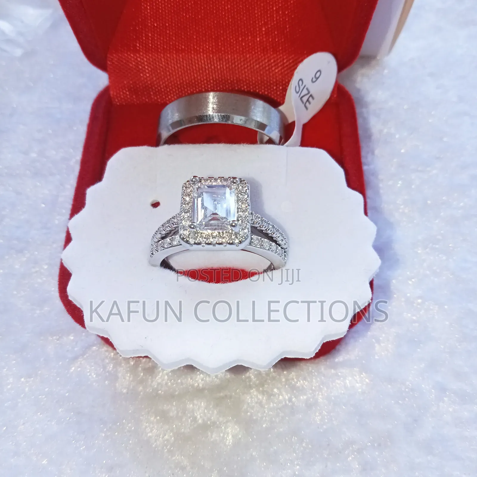 Highly Durable Zirconia Silver Couples Ring Set