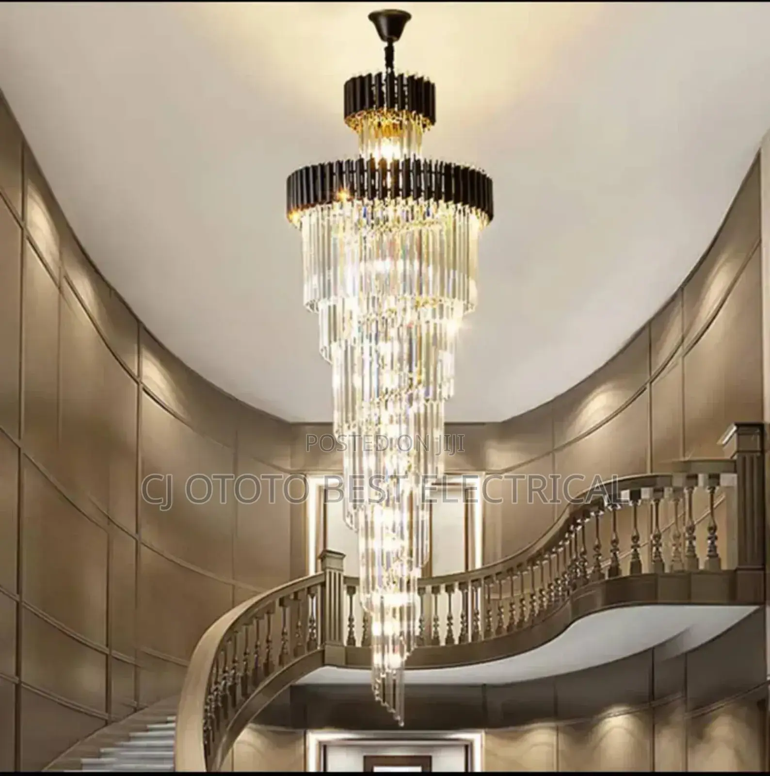 Parlor and Staircase Crystal Chandelier Light