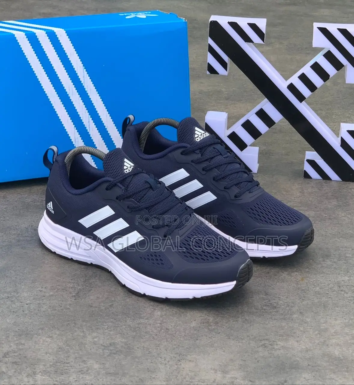 Adidas Nite Joggers Blue and White Sneakers