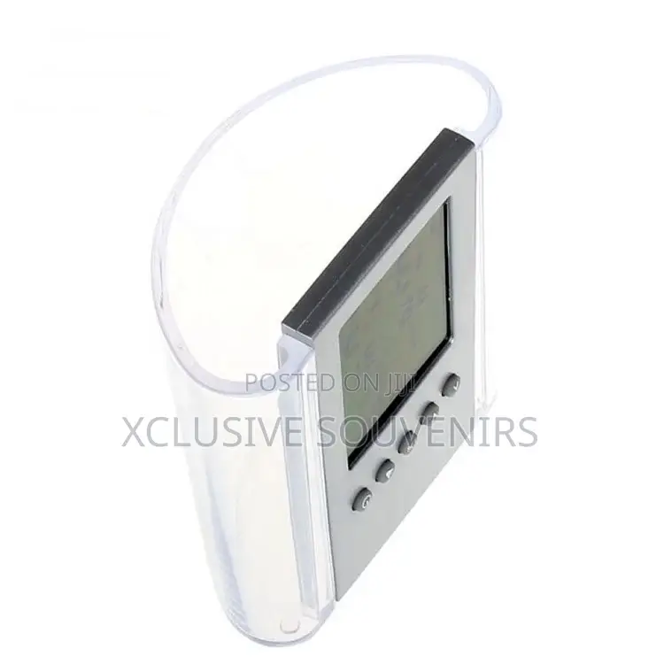 Office Stationary Digital Calendar Desk Clock Pen Holder