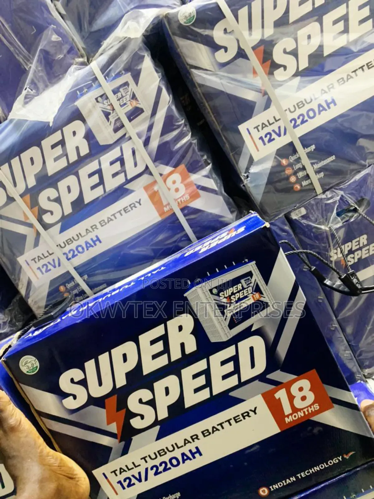 220ah Super Speed Indian Tall Tubular Battery