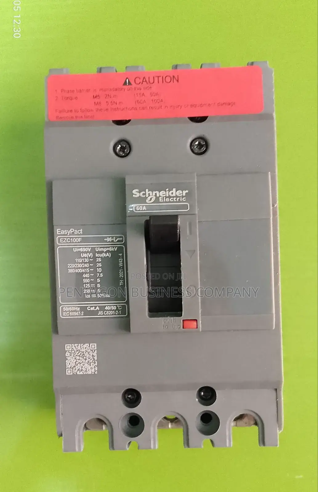 60ahms 3pole Schneider Easypact Breaker