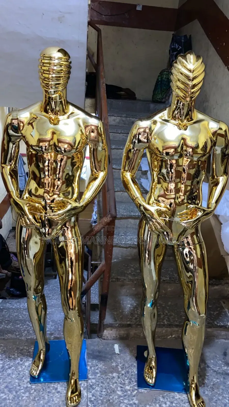 Spiderface Male Gold Chrome Mannequins