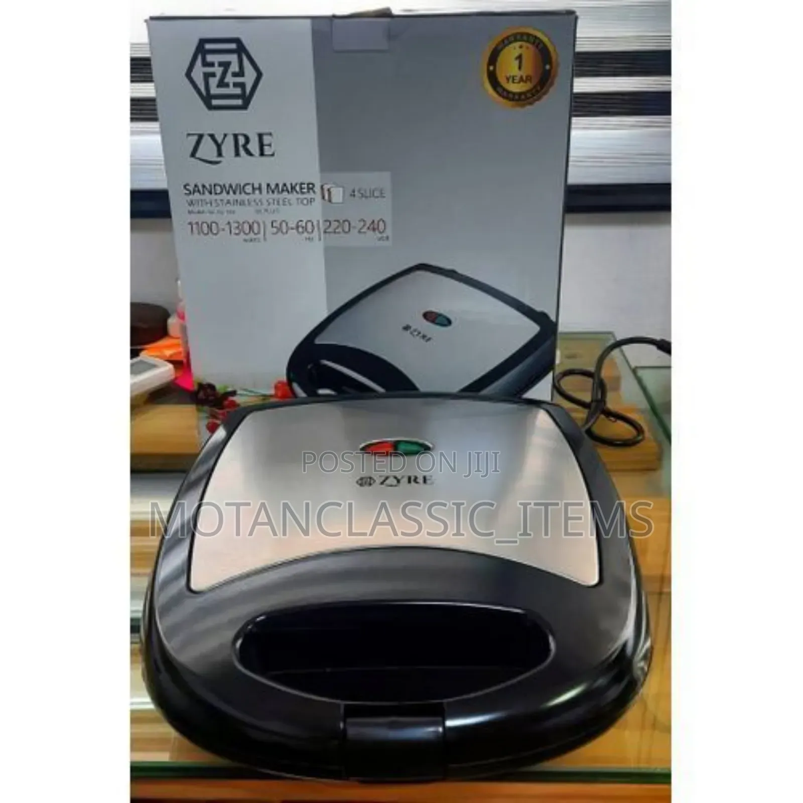 Zyre Sandwich Maker 4 Phase/Toasting Machine