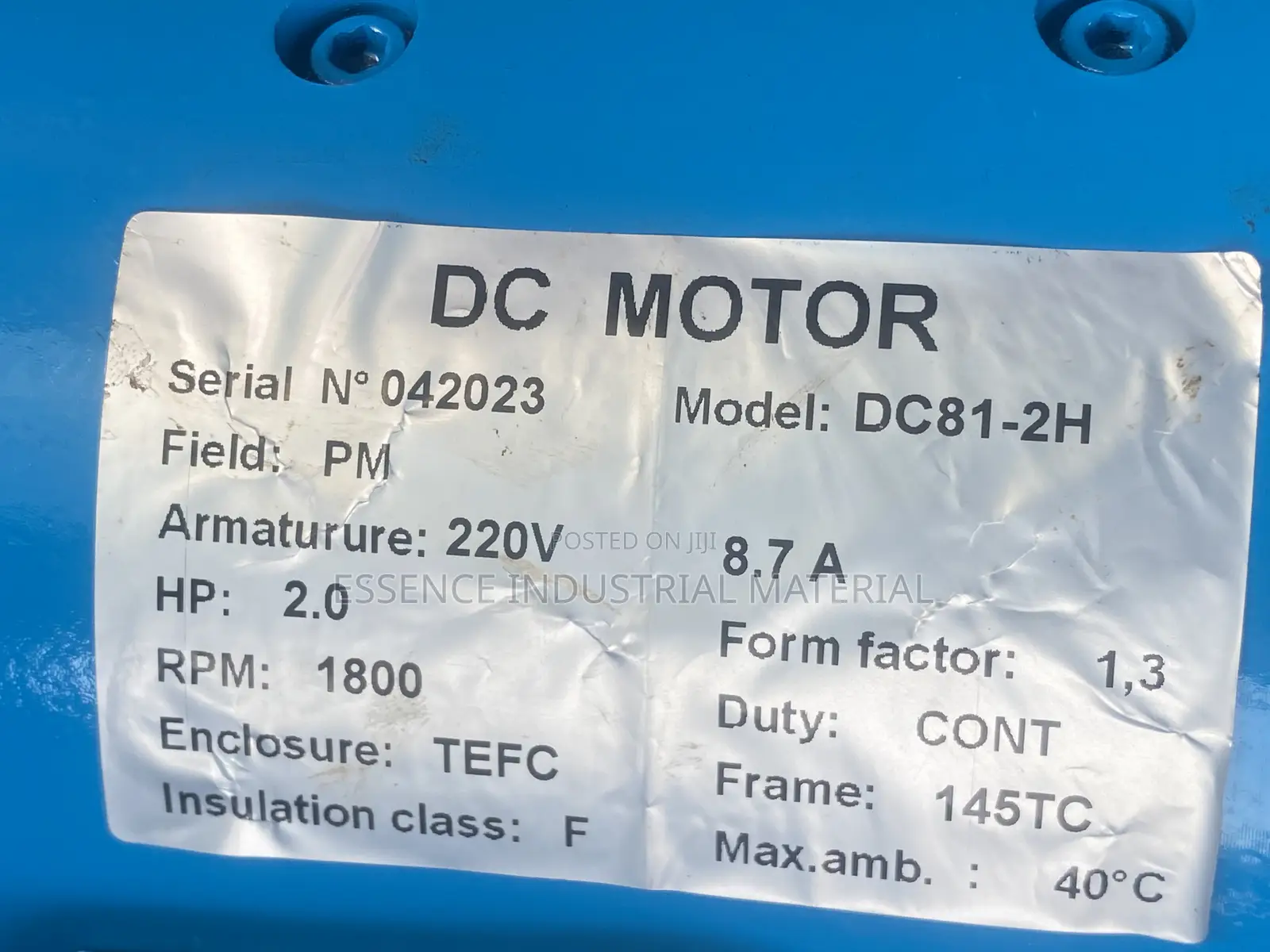 DC Motor With Armature Field Coil 220V 2HP
