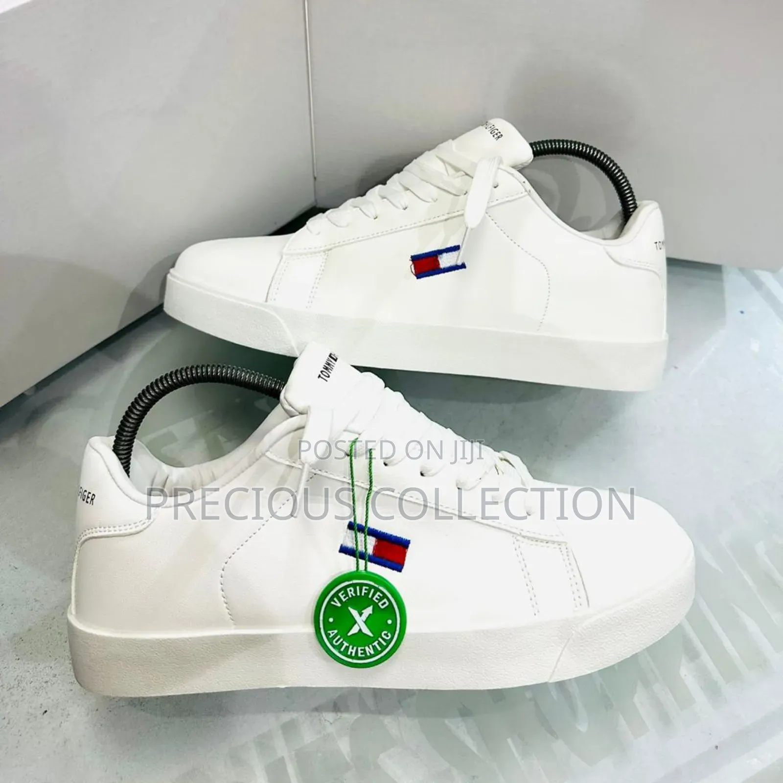 Unisex Tommy Hilfiger White Lace Up Shoes