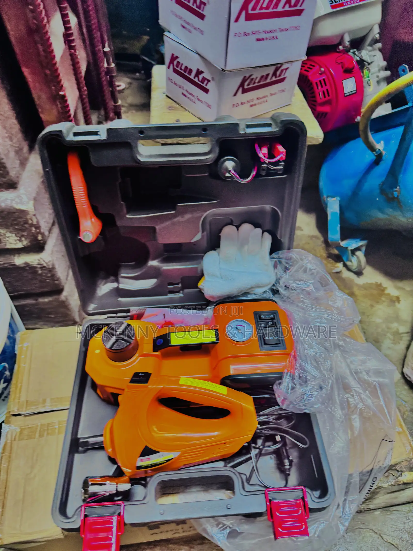 3-in-1 Electric Hydraulic Floor Jack, Pump Impact Wrench