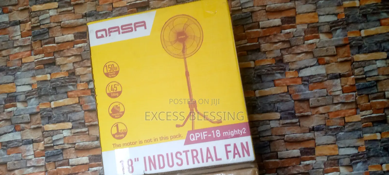 Elect Qasa QPLF-18 Mighty 2 Industrial - Rechargeable Fan