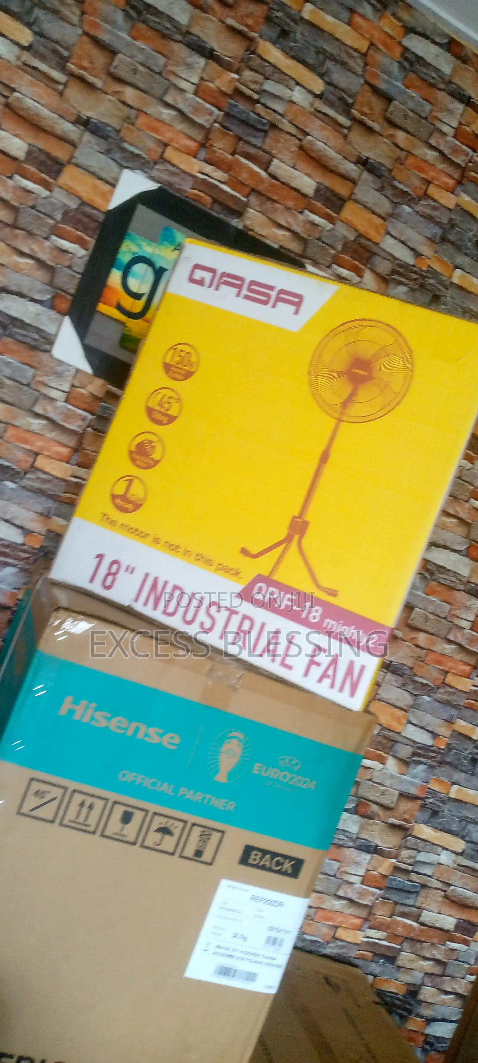 18" Rechargeable Elect Qasa Standing Fan