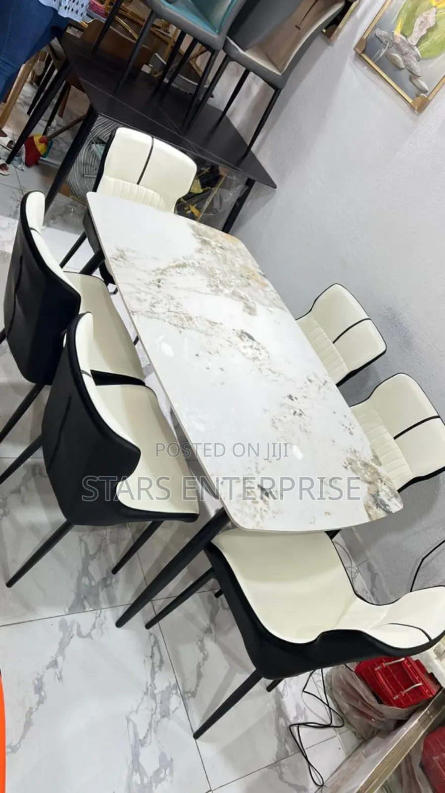 6 Seater Timeless Marble Dinning Set