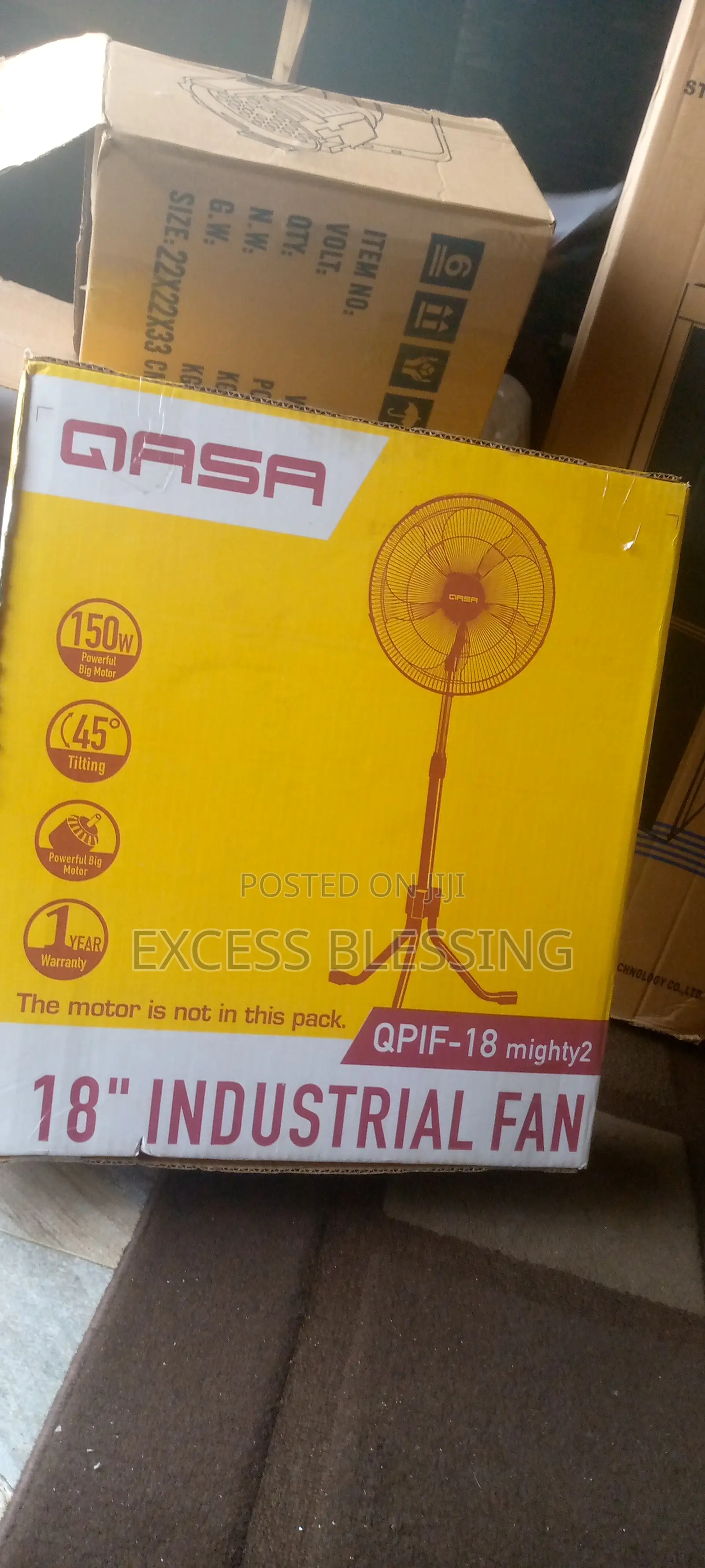 Qasa Elect 5 Speed Fan Blades/Airflow Rechargeable Fan