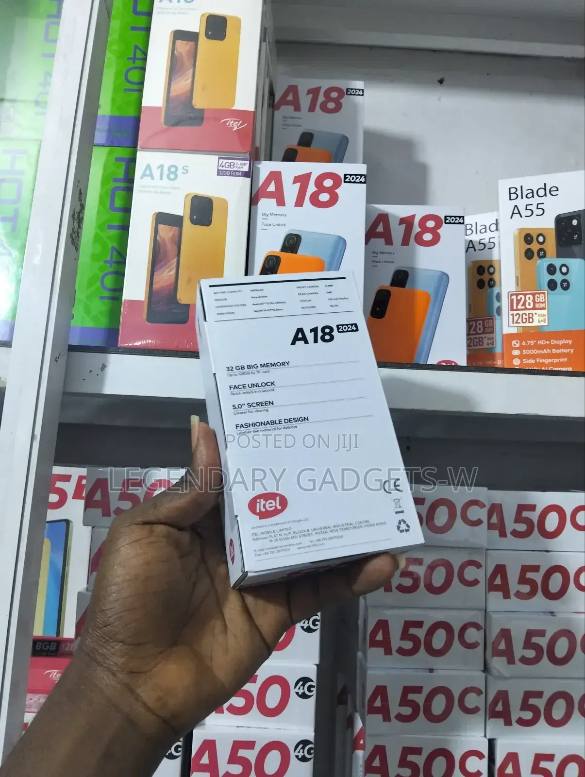 New Itel A18 32 GB Black