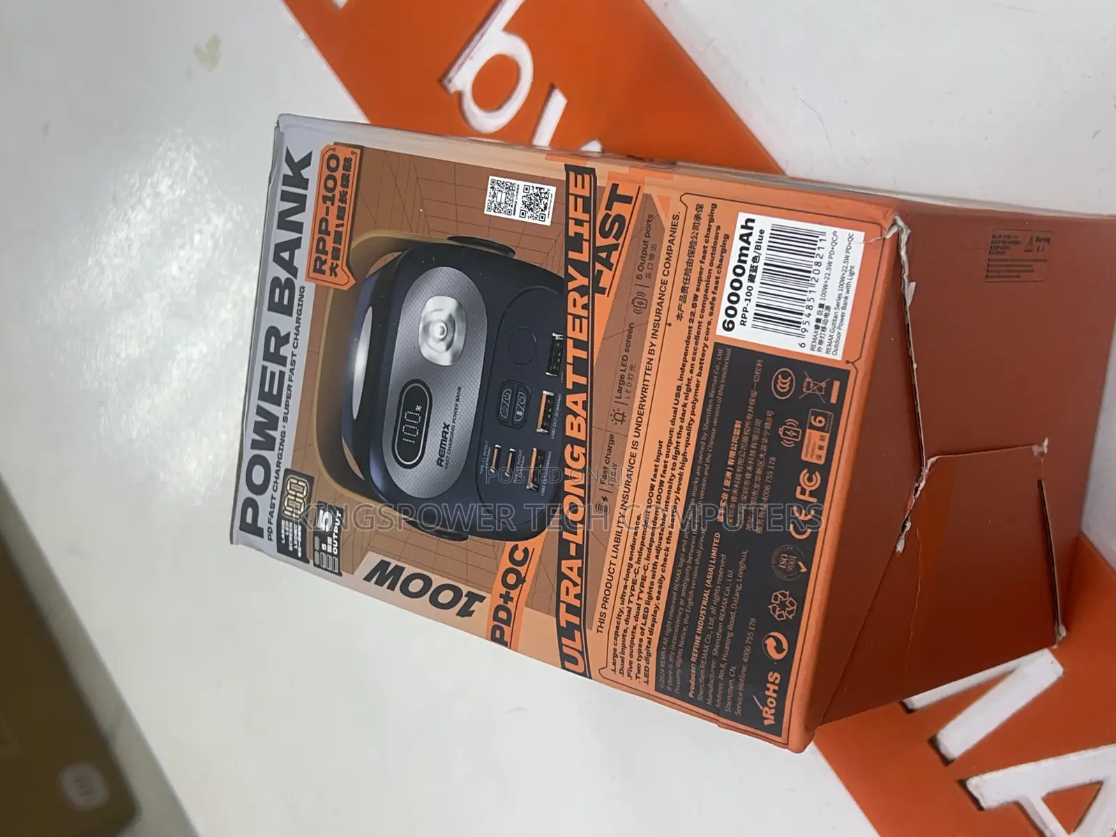 Laptop Powerbank 60000mah 100w Output