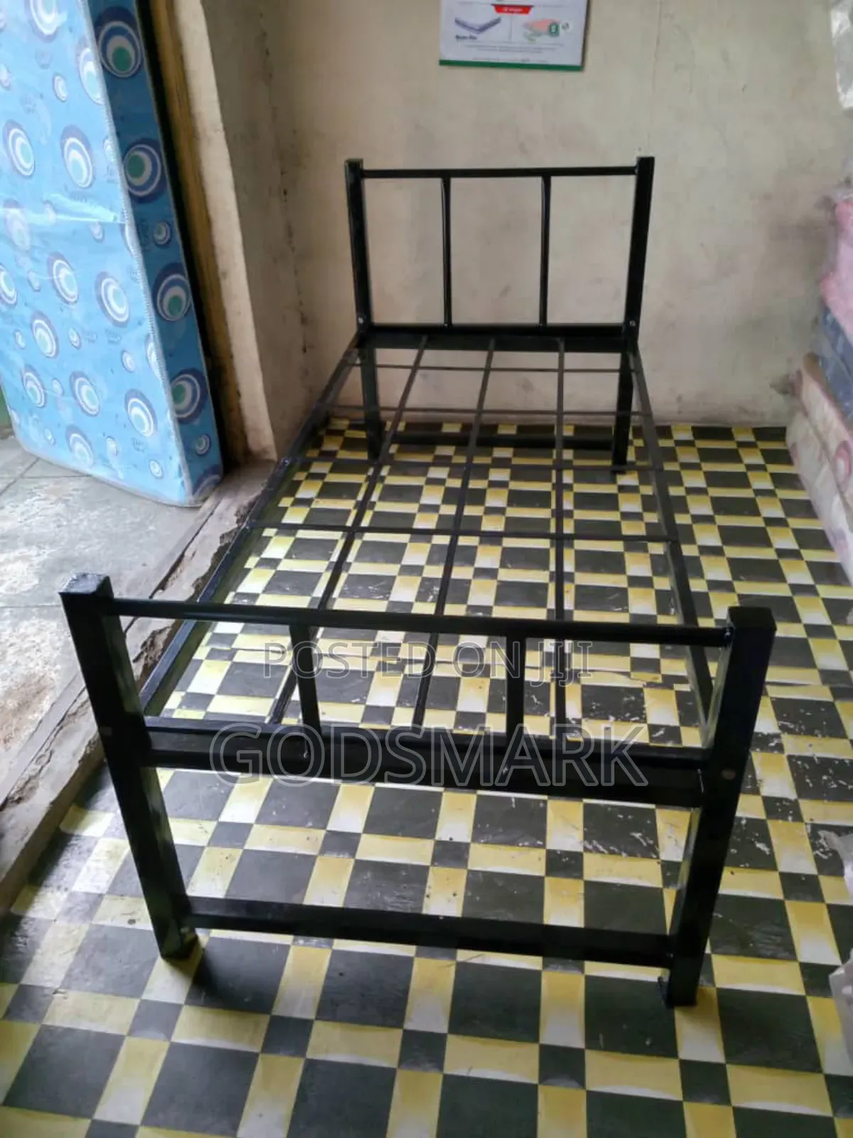 Single Metal Bedframe for Security House 6 by 3 Feet.