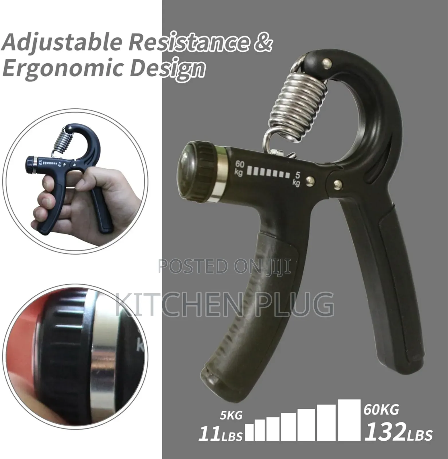 Hand Gripper Strengthener With Adjustable Resistance