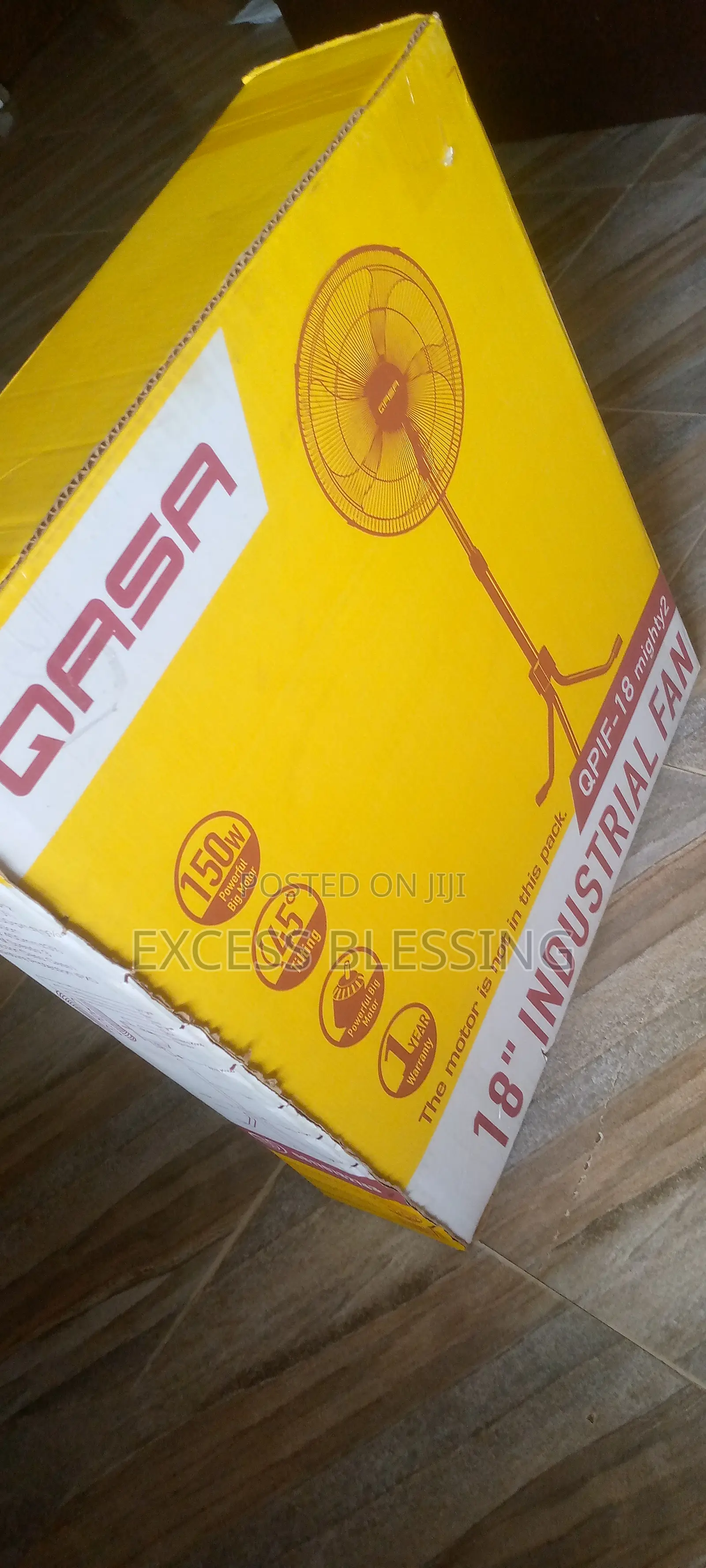 Supper Qasa 18" Industrial Standing Fan-Battery Long Lasting