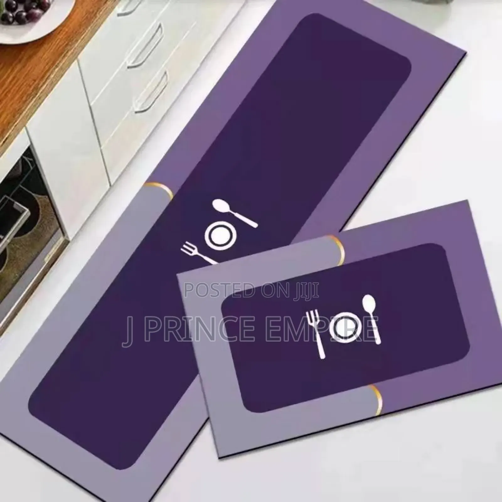 Long Absorbent Kitchen Running Mat- Any Color- 2 in 1