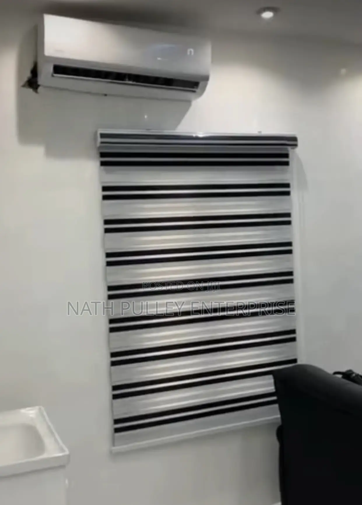 Black/White Stripe Day and Night Blinds