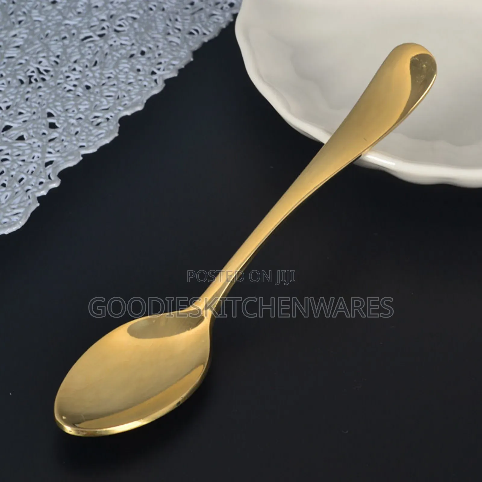 Gold Spoon Six Pieces (6) PCS Eating Spoon
