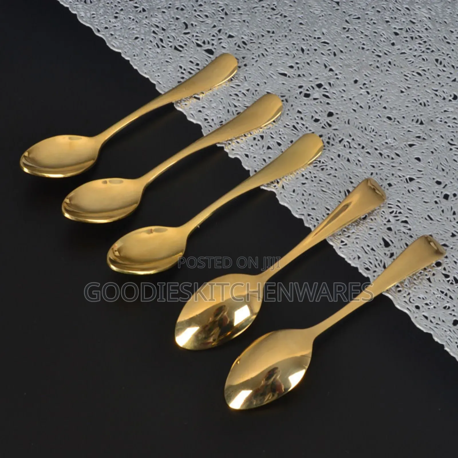 Gold Spoon Six Pieces (6) PCS Eating Spoon