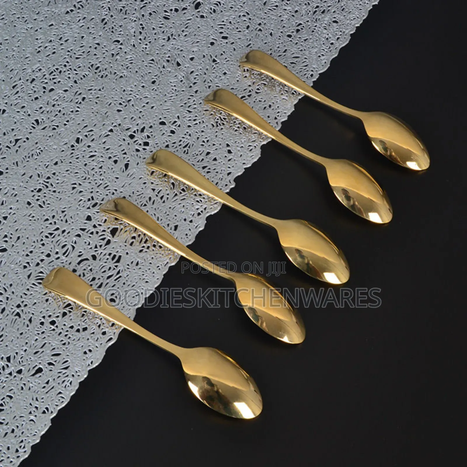 Gold Spoon Six Pieces (6) PCS Eating Spoon