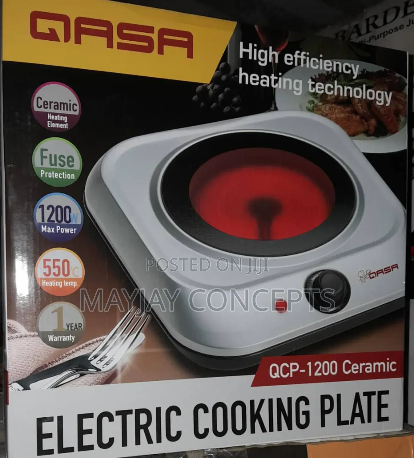 Qasa Single Glass Infrared Hotplate For Many Kinds Of Pots