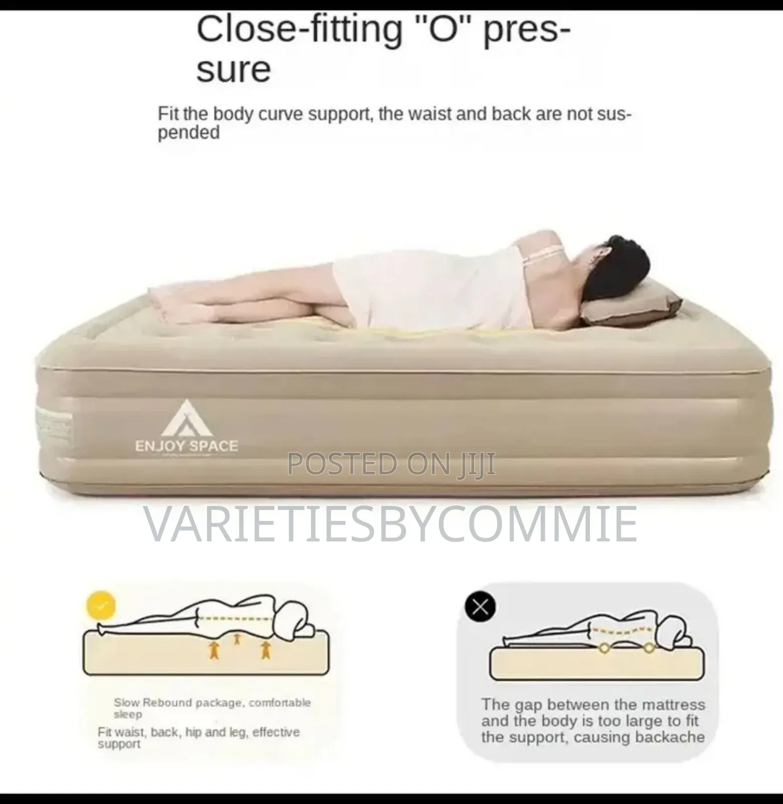 Automatic Self Inflatable Bed/Mattress With Pillow