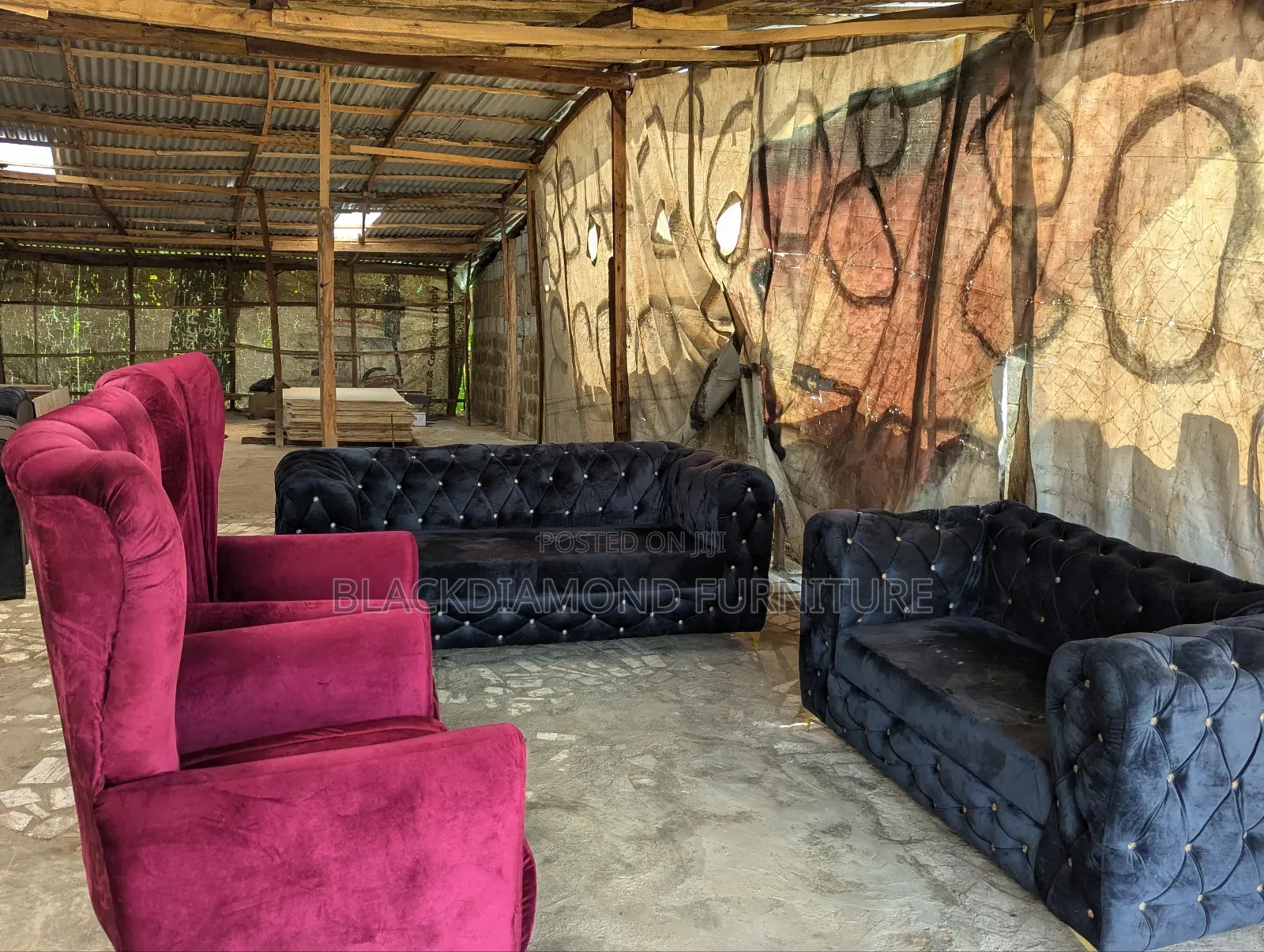 Complete Set of Tufted Chair by Blackdiamondfurniture