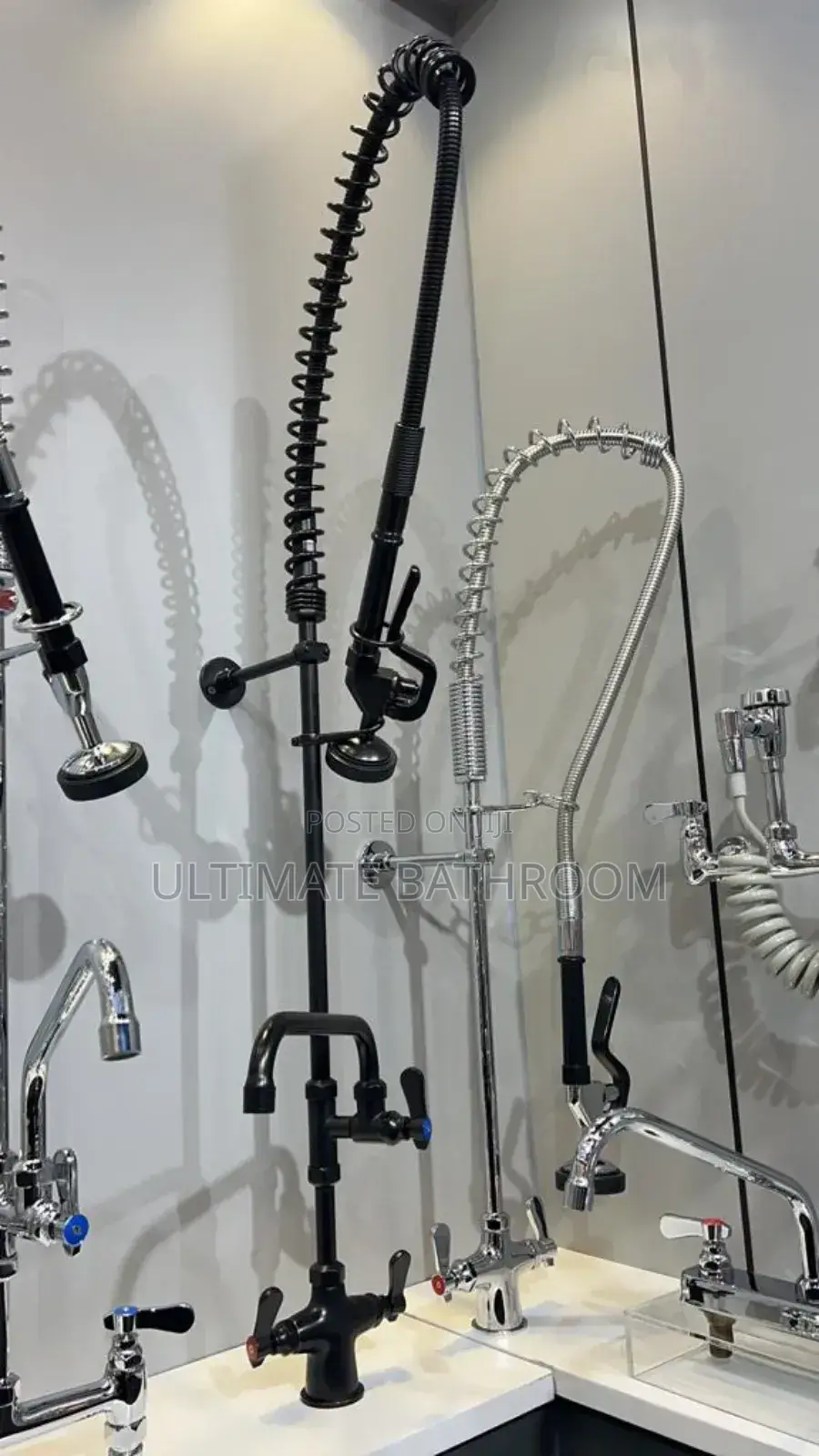 Mat Black Industrial Kitchen Mixer Tap